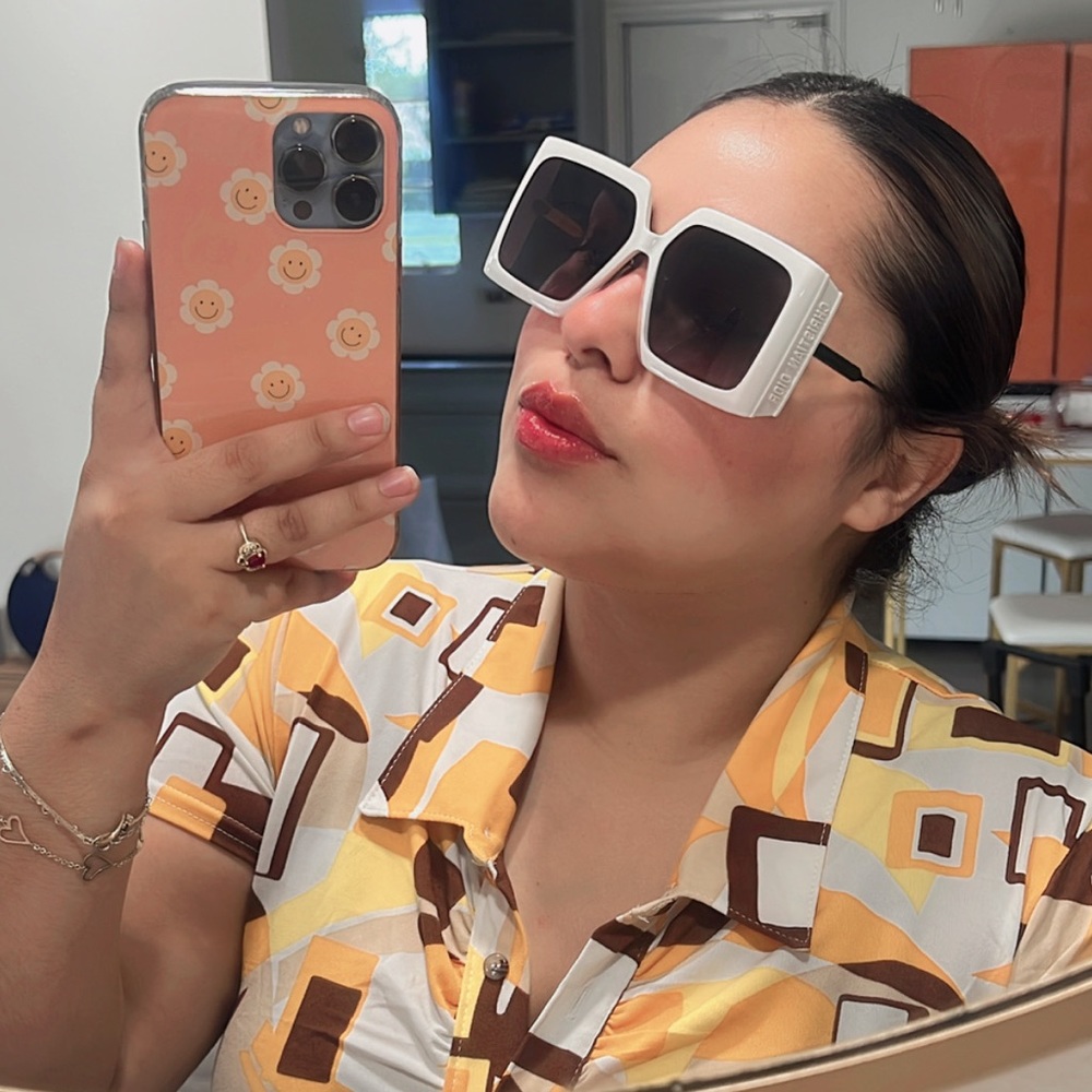 Dior White and Black Sunglasses